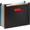 Pendaflex Portable Desktop File, Side Handles, Hanging File Folders, Tabs & Inserts, Letter Size, 9-1/2 x 12-3/16 x 6 Inches, Black (23013)(Expanding File Organizer)