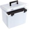 Pendaflex Portable File Box, Frosted White, Hinged Lid with Double Latch Closure(41745AMZ)(File Box)