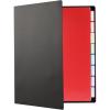 Pendaflex Project Organizer, File Organizer for School, Home and Office, Black with 16 Pockets and 8 Rainbow Tabs, Fits 160 Letter Size Sheets, Poly Tabs with Adhesive Labels (83144)