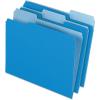 Pendaflex Two-Tone Color File Folders, Letter Size, Assorted Colors, 1/3 Cut, 100 per box (152 1/3 ASST)(Blue)