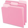 Pendaflex Two-Tone Color File Folders, Letter Size, Assorted Colors, 1/3 Cut, 100 per box (152 1/3 ASST)(Pink)