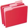 Pendaflex Two-Tone Color File Folders, Letter Size, Assorted Colors, 1/3 Cut, 100 per box (152 1/3 ASST)(Red)