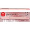 Pentonic Ballpoint Pens, 10 Count, Frosted Pale Pink Barrel with Red Ink, 0.7 mm Fine Point, Smooth Writing For Journaling & Note Taking (PEN13087)(Pink)