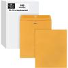 Quality Park 6 x 9 Clasp Envelopes, Clasp and Gummed Closures for Storing or Mailing, 28 lb Kraft Paper, 100 per Box (QUA37855)(10 x 12 Inches)