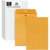 Quality Park 6 x 9 Clasp Envelopes, Clasp and Gummed Closures for Storing or Mailing, 28 lb Kraft Paper, 100 per Box (QUA37855)(10 x 15 Inches)
