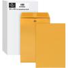 Quality Park 6 x 9 Clasp Envelopes, Clasp and Gummed Closures for Storing or Mailing, 28 lb Kraft Paper, 100 per Box (QUA37855)(9.25 x 14.5 Inches)