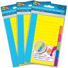 Redi-Tag Divider Sticky Notes, Tabbed Self-Stick Lined Note Pad, 60 Ruled Notes, 4 x 6 Inches, Assorted Neon Colors (29500)(3 Pack)
