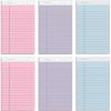 TOPS 5 x 8 Legal Pads, 6 Pack, Prism Brand, 2 Pink/2 Blue/2 Purple, Narrow Ruled, 50 Sheets Per Writing Pad, Made in USA (63016)(5″ x 8″)