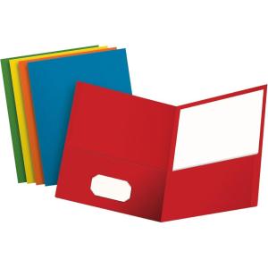 Oxford Two-Pocket Folders, Assorted Colors, Letter Size, 25 per box (57513)(50)