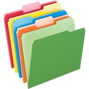 Pendaflex Two-Tone Color File Folders, Letter Size, Assorted Colors, 1/3 Cut, 100 per box (152 1/3 ASST)(Assorted Colors)