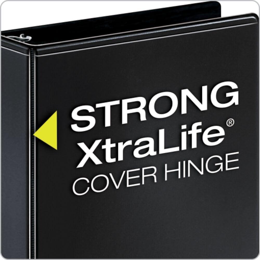 imageCardinal 15 Inch 3 Ring BinderBinder for School and Office Durable D Ring Assorted Colors Black Red Blue Green 4 Pack Holds 375 Sheets 29300