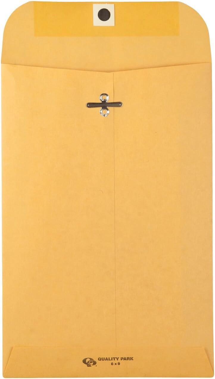 imageQuality Park 12 x 1512 Clasp Envelopes Clasp and Gummed Closures for Oversized Papers Drawings or Posters 32 lb Kraft Paper 100Box QUA3781012 x 155