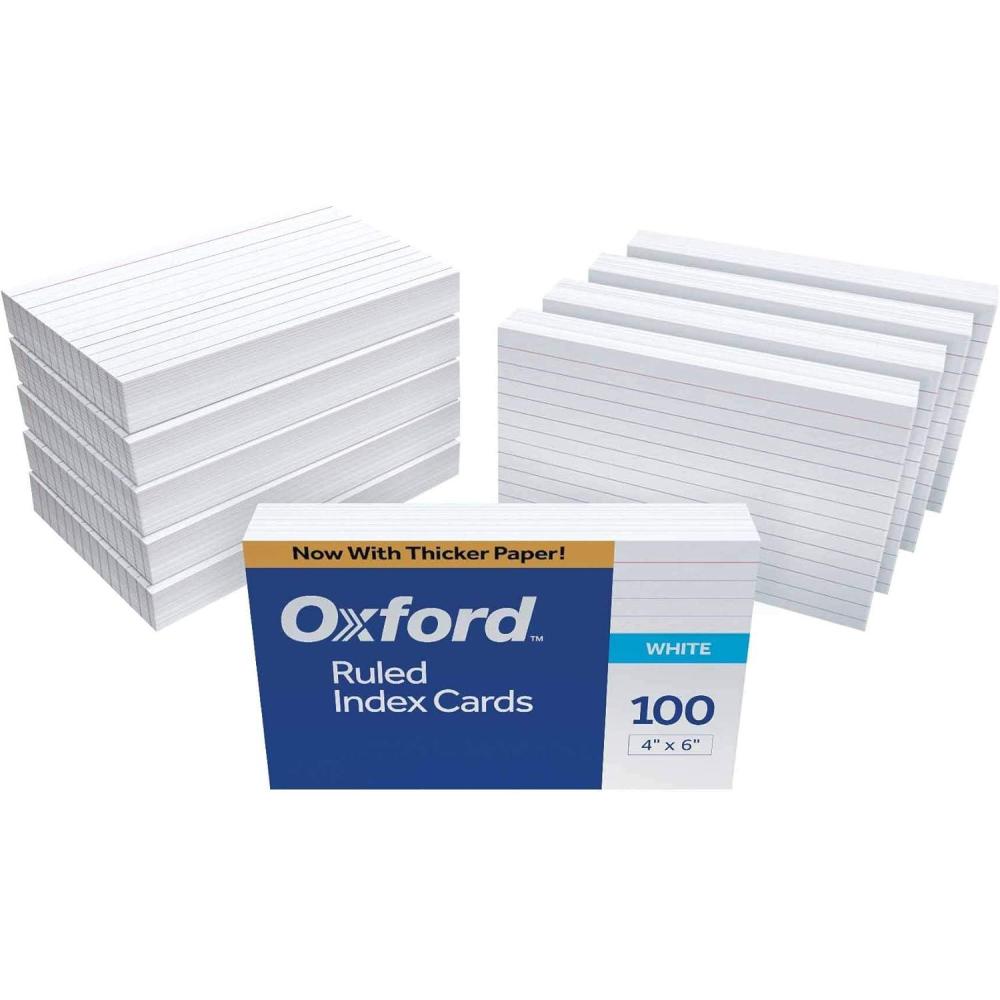 imageOxford 31EE Ruled Index Cards 3quot x 5quot White 1000 Cards 10 Packs of 100 314 x 6  1000 Count
