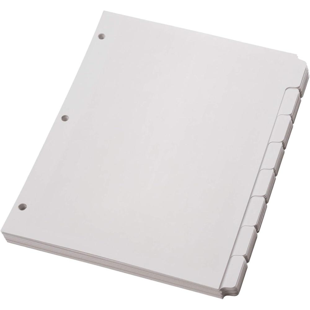imageOxford Blank Write On Binder Dividers 15 Cut Tabs 3 Hole Punch Dividers in 5 Tab Sets 100 Dividers 20 Sets White 899818 Tab