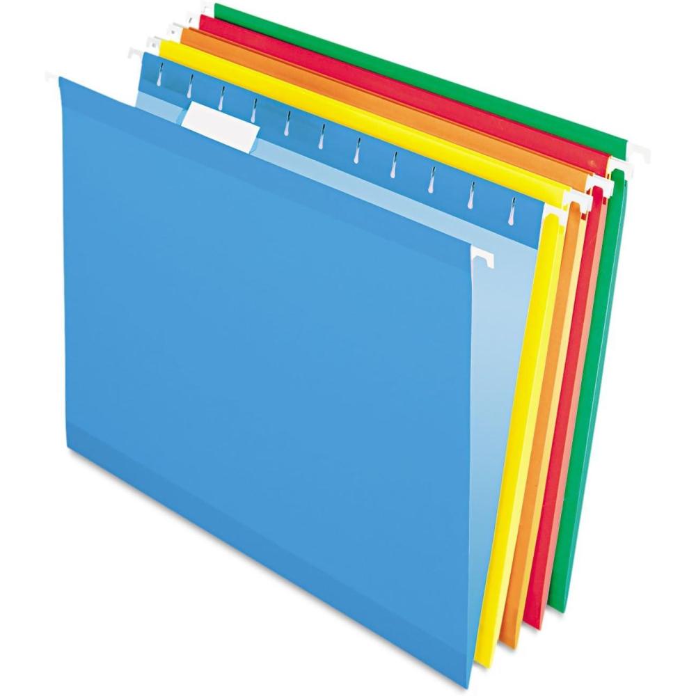 imagePendaflex 04152 15 BLA Reinforced Hanging File Folders Letter Size Black 15 Cut 25BX 4152 15 BLAAssorted Colors