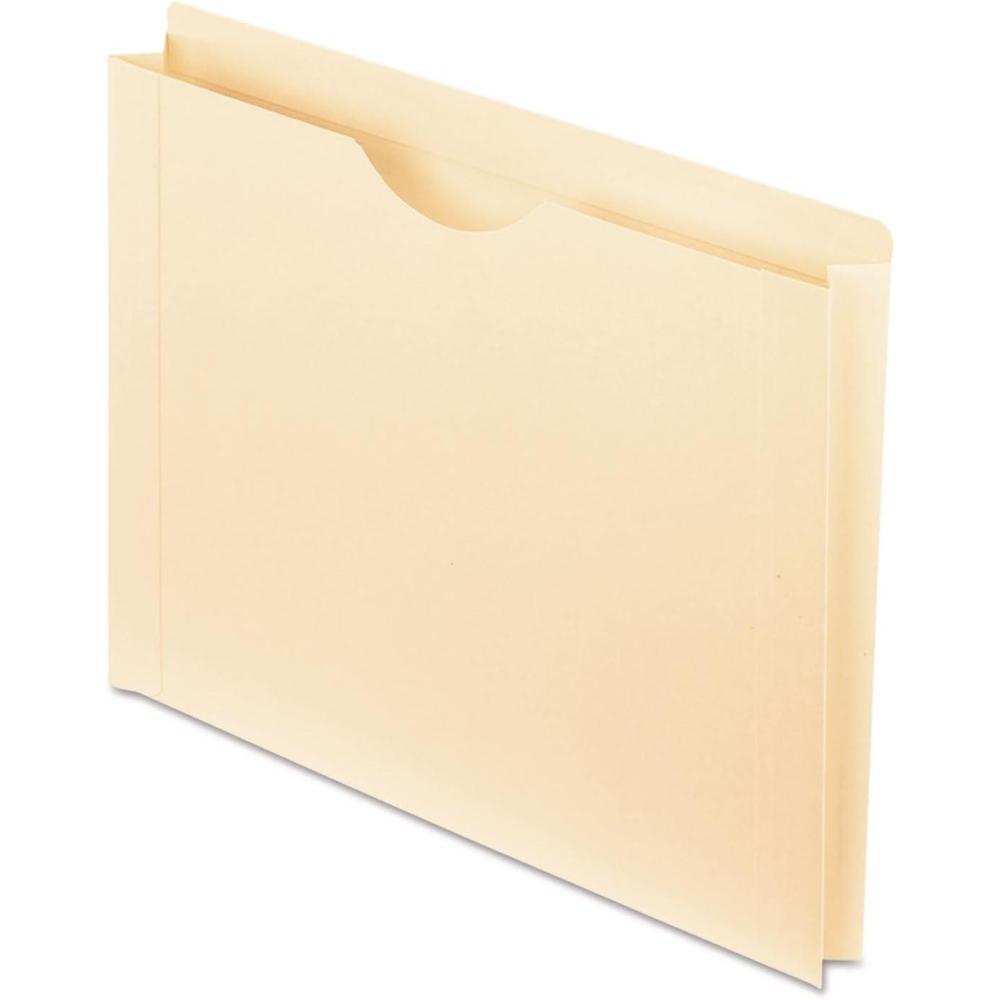 imagePendaflex File Jackets Letter Size Manila 2quot Expansion Reinforced StraightCut Tabs with Thumb Cut 50 per Box 22200EE Beige112Inch Expansion