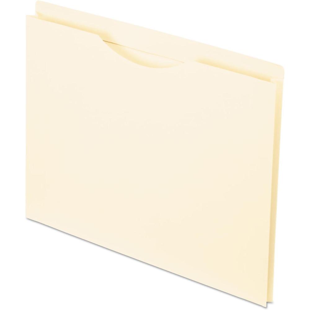 imagePendaflex File Jackets Letter Size Manila 2quot Expansion Reinforced StraightCut Tabs with Thumb Cut 50 per Box 22200EE Beige1Inch Expansion