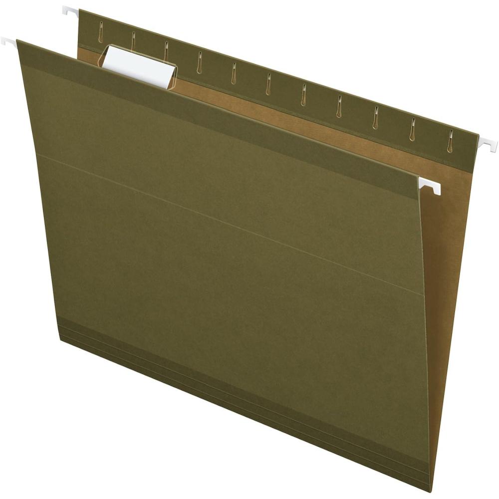 imagePendaflex Reinforced Hanging Folders Letter Size Standard Green 15 Cut Includes Tabs and Inserts 25Box 41521AMZClassic