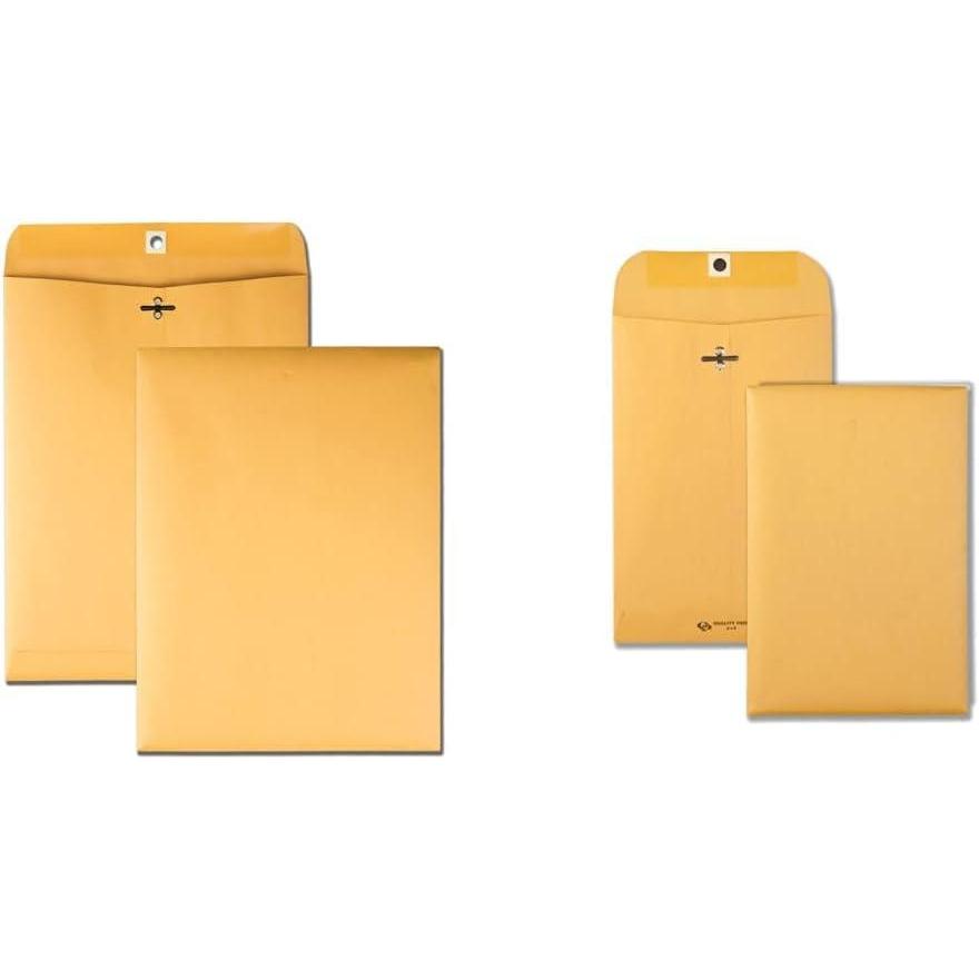 imageQuality Park 12 x 1512 Clasp Envelopes Clasp and Gummed Closures for Oversized Papers Drawings or Posters 32 lb Kraft Paper 100Box QUA378109 x 12