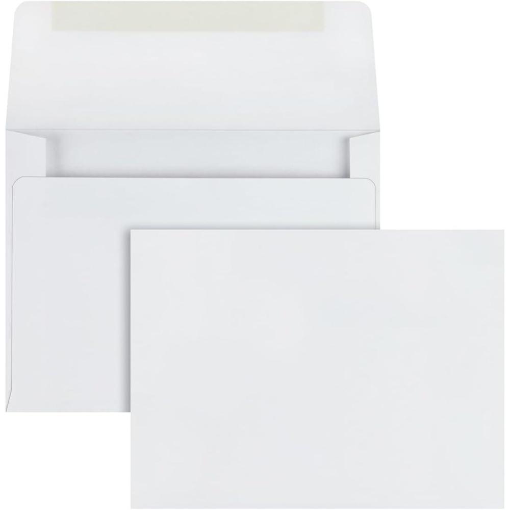 imageQuality Park A2 Invitation Envelopes with Gummed Closure 438quot x 534quot 24 lb White Wove Quarter Fold Sized Envelopes Ideal for Invitations Photos Announcements 100Box QUA36217