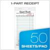 Adams Guest Check Pads, Single Part, Perforated Guest Receipt, 3-2/5″ x 6-1/4″, 50 Sheets per Pad, 10 Pack (525SW), White(10 Pack)
