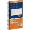 Adams Phone Message Book, 5.25 x 11 Inch, Spiral Bound, 2-Part, Carbonless, 4 Messages per Page, 400 Sets, 2-Pack, White and Canary (S1154-2D)