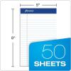 Ampad 5 x 8 Legal Pad, Medium Rule Writing Pads, Red Margin, White, 50 Sheets per Writing Pad, 12 Pack (20-304)