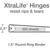 Cardinal 3 Ring Binders, Binders for School and Office, Durable 1.5 Inch, Round Rings, Holds 350 Sheets, ClearVue Presentation View, Non-Stick, Assorted Pastel Colors, 4 Pack (79552)(Bright Colors)
