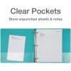 Cardinal 3 Ring Binders, Binders for School and Office, Durable 1.5 Inch, Round Rings, Holds 350 Sheets, ClearVue Presentation View, Non-Stick, Assorted Pastel Colors, 4 Pack (79552)(Bright Colors)