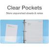 Cardinal 3 Ring Binders, Binders for School and Office, Durable 1.5 Inch, Round Rings, Holds 350 Sheets, ClearVue Presentation View, Non-Stick, Assorted Pastel Colors, 4 Pack (79552)(Pastel Colors)