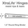 Cardinal 3 Ring Binders, Binders for School and Office, Durable 1.5 Inch, Round Rings, Holds 350 Sheets, ClearVue Presentation View, Non-Stick, Assorted Pastel Colors, 4 Pack (79552)(Pastel Colors)
