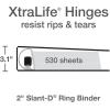 Oxford 3 Ring Binders, 2 inch ONE-Touch Easy Open D Rings, 3-Sided View Binder Covers, Binders for School, Xtralife Hinge, Non-Stick, PVC-Free, Natural Pastel, 530-Sheet Capacity, 4 Pack (79923)(2.0 Inch)