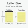 Oxford 5 x 8 Legal Pads, 12 Pack, Narrow Ruled, Yellow Paper, 50 Sheets Per Writing Pad, Made in the USA (74017)(8.5 x 11 (Pack of 6))