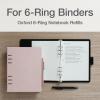Oxford 6-Ring Professional Notebook, 7 x 9 Inch, Refillable Notebook, Writing Journal, Ivory Paper, 100 Sheets, Blush Pink Faux Leather Cover (90005)(A5 Refill – To Do Lists)