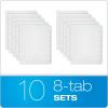 Oxford Blank Write On Binder Dividers, 1/5 Cut Tabs, 3 Hole Punch Dividers in 5 Tab Sets, 100 Dividers, 20 Sets, White (89981)(8 Tab)