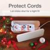 Oxford Cable Management Boxes, 3 Pack, Small, Medium, Large, 15 Cable Ties (Hook & Loop, Silicone,Twist Ties), Power Strip Organizer, White (27800)