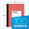 Oxford Composition Notebook 6 Pack, College Ruled Paper, 9-3/4 x 7-1/2 Inches, 100 Sheets, Assorted Marble Covers. 2 Each: Blue, Green, Red (63763)(Assorted)