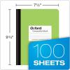 Oxford Composition Notebook 6 Pack, College Ruled Paper, 9-3/4 x 7-1/2 Inches, 100 Sheets, Assorted Marble Covers. 2 Each: Blue, Green, Red (63763)(Pastel)