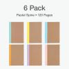 Oxford Composition Notebook 6 Pack, Notebooks for School, School Supplies, College Ruled Paper, 5.75 x 8 Inches, Small Journals, 60 Sheets, Kraft Covers with Assorted Pastel Spines (63832)