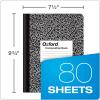 Oxford Composition Notebooks, Graph Ruled Paper, 9-3/4″ x 7-1/2″, Black Marble Covers, 80 Sheets, 12 per Pack (63786)