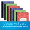 Oxford Composition Notebooks, Wide Ruled Paper, 9-3/4 x 7-1/2 Inches, 100 Sheets, Black, 6 Pack (63764)(Assorted)