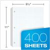 Oxford Filler Paper, 8-1/2″ x 11″, 4 x 4 Graph Rule, 3-Hole Punched, Loose-Leaf Paper for 3-Ring Binders, 400 Sheets Per Pack (62360),White(Letter (Pack of 10))