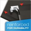 Pendaflex 04152 1/5 BLA Reinforced Hanging File Folders, Letter Size, Black, 1/5 Cut, 25/BX (4152 1/5 BLA)(Black)
