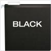 Pendaflex 04152 1/5 BLA Reinforced Hanging File Folders, Letter Size, Black, 1/5 Cut, 25/BX (4152 1/5 BLA)(Black)