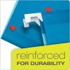 Pendaflex 04152 1/5 BLA Reinforced Hanging File Folders, Letter Size, Black, 1/5 Cut, 25/BX (4152 1/5 BLA)(Blue)