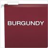Pendaflex 04152 1/5 BLA Reinforced Hanging File Folders, Letter Size, Black, 1/5 Cut, 25/BX (4152 1/5 BLA)(Burgundy)