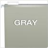 Pendaflex 04152 1/5 BLA Reinforced Hanging File Folders, Letter Size, Black, 1/5 Cut, 25/BX (4152 1/5 BLA)(Gray)