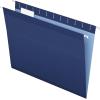 Pendaflex 04152 1/5 BLA Reinforced Hanging File Folders, Letter Size, Black, 1/5 Cut, 25/BX (4152 1/5 BLA)(Navy)