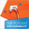 Pendaflex 04152 1/5 BLA Reinforced Hanging File Folders, Letter Size, Black, 1/5 Cut, 25/BX (4152 1/5 BLA)(Orange)