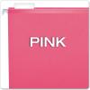 Pendaflex 04152 1/5 BLA Reinforced Hanging File Folders, Letter Size, Black, 1/5 Cut, 25/BX (4152 1/5 BLA)(Pink)